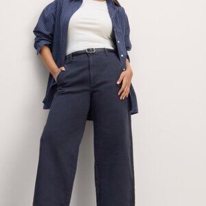 Everlane - The Utility Wide Leg Pant - Navy - 10R